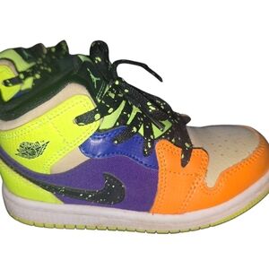 Nike Kids Sneakers in Orange, Purple, and Green